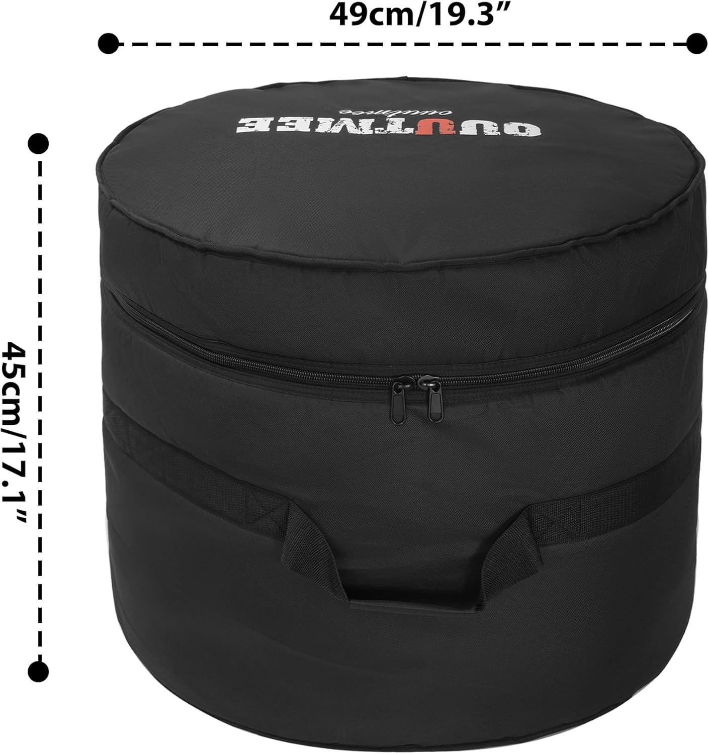 Water-Resistant Floor Tom Drum Case with Shoulder Strap - Ideal for Musicians