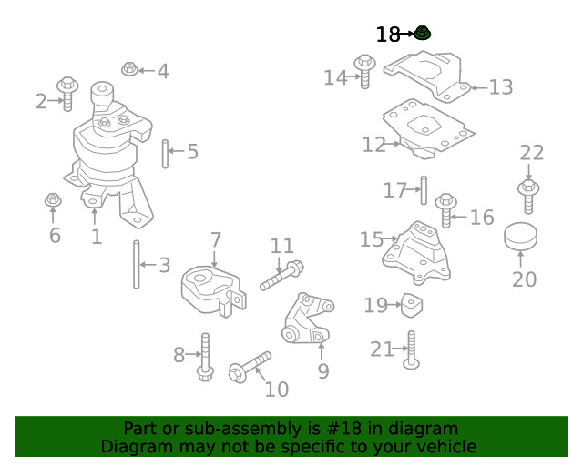 Genuine Ford Trans Mount Bracket Nut W520205-S440