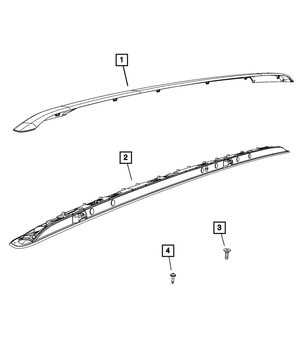 Genuine Mopar Roof Rail Right 7BL18DX8AB