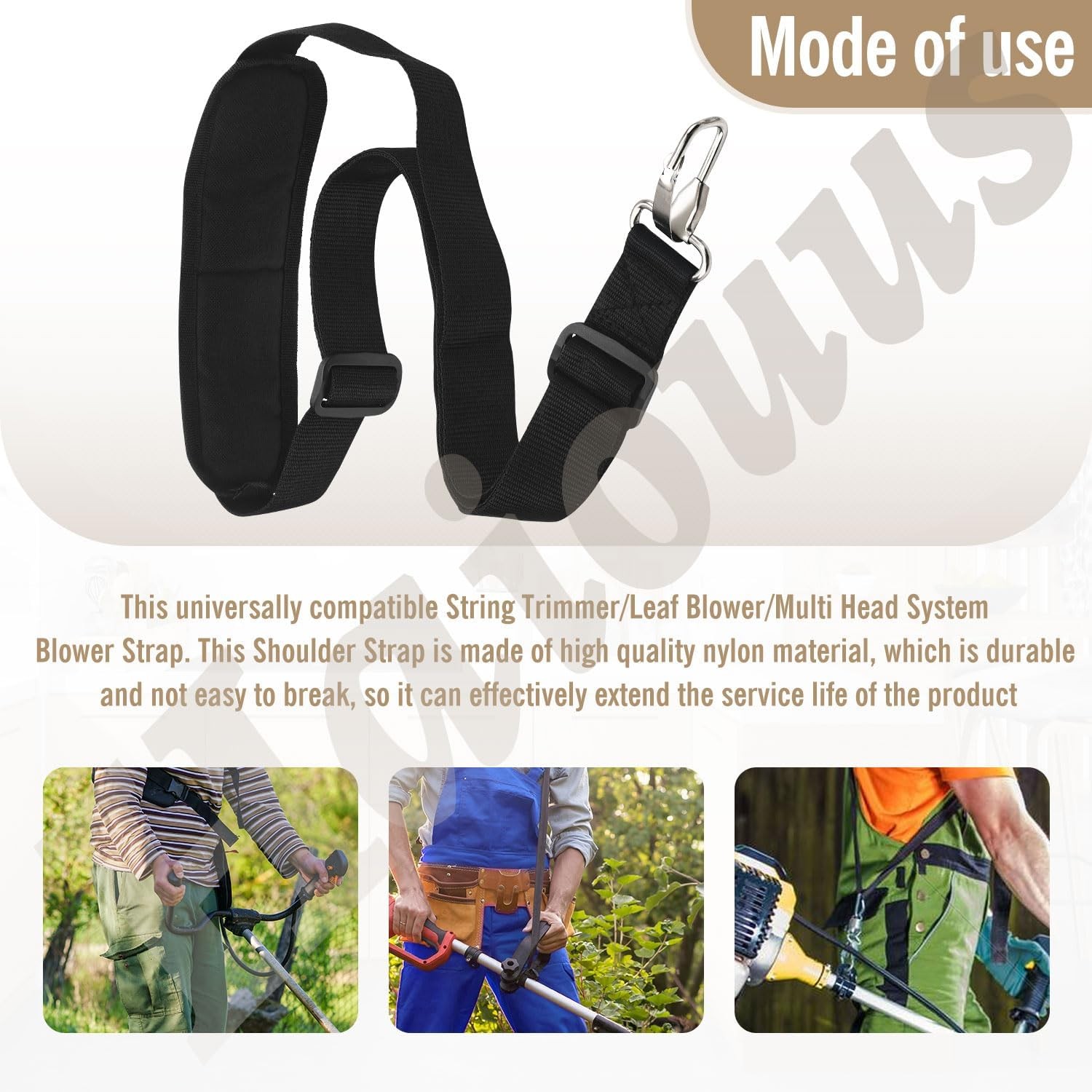 Universal Shoulder Strap Trimmer Blower Straps Strap/Weed Eater Blacd