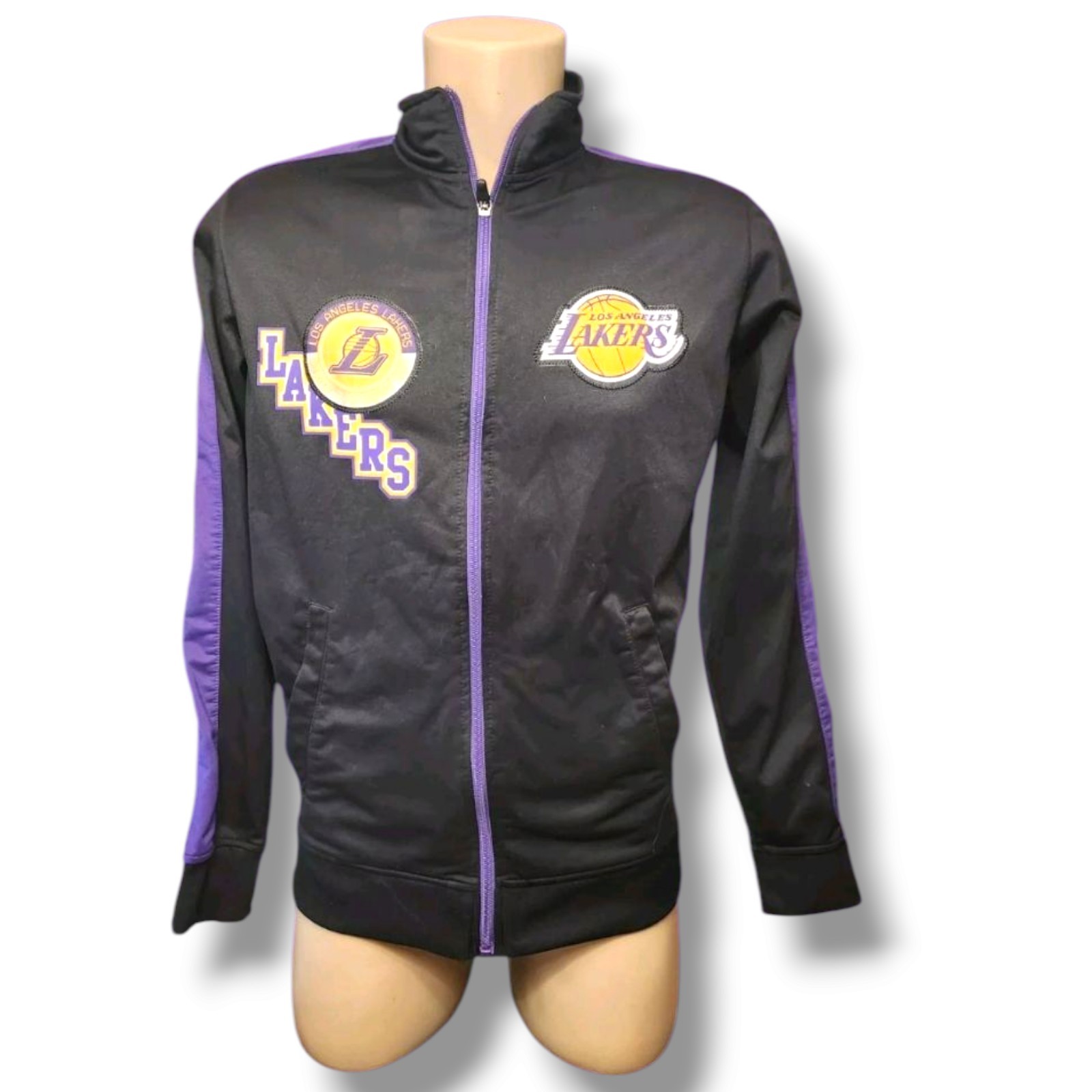 Los Angeles Lakers NBA Track Jacket Black Purple Small Shadow Logo