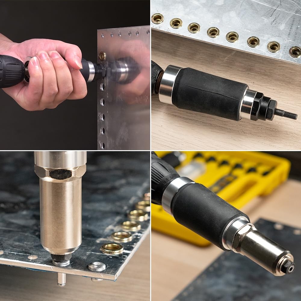 HIFESON Rivet Nut Tool, Electric Drill Adapter & nut Two...