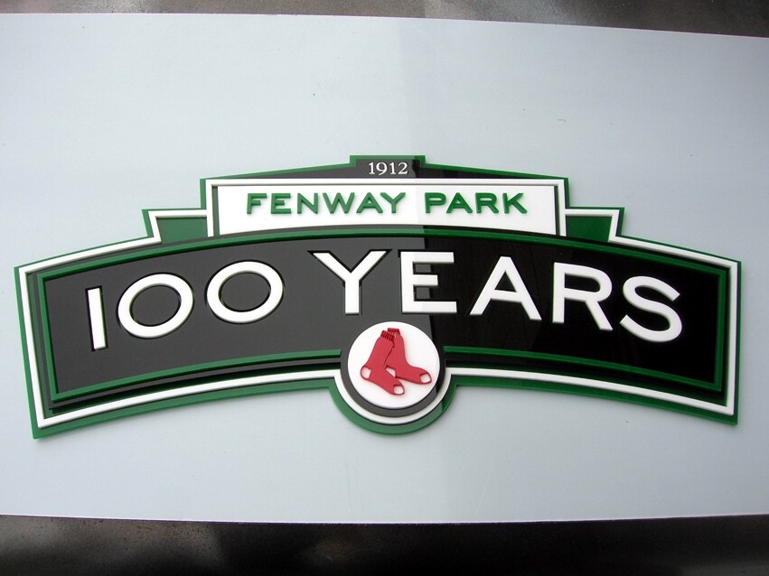 RED SOX Fenway Park 3D Baseball sign art Boston NY Mass