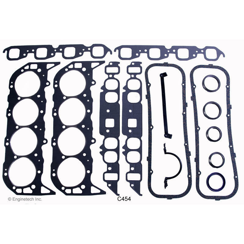Enginetech Engine Gasket Set C454; Rebuilder P.E.R for 1965-90 Chevy 396-454 BBC