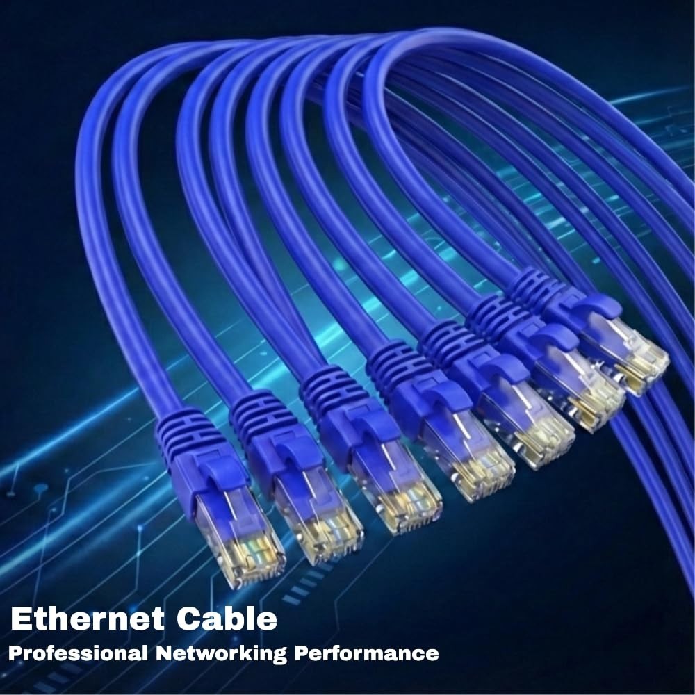 25FT Cat5e UTP Ethernet Patch Cable, 100% Pure Copper LAN Cable.