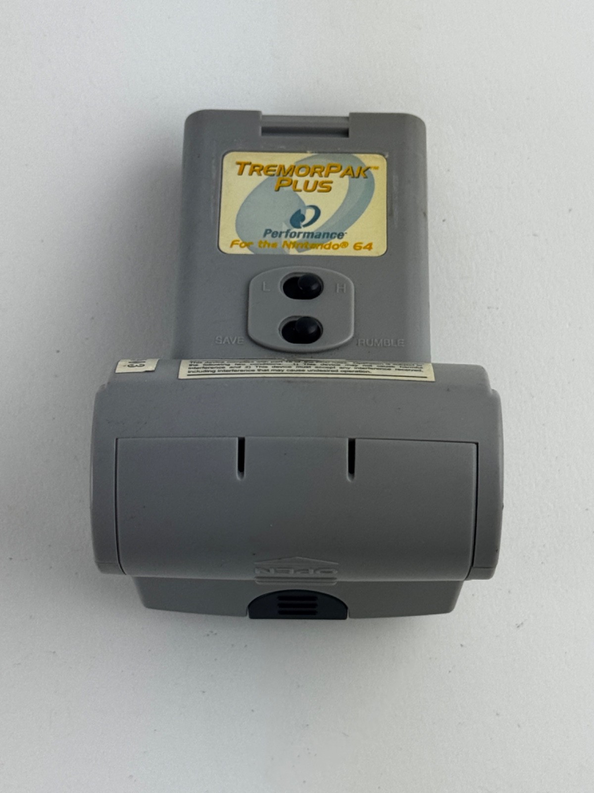 Performance TremorPak Plus Nintendo 64 Rumble Pack N64 P-385 Tested