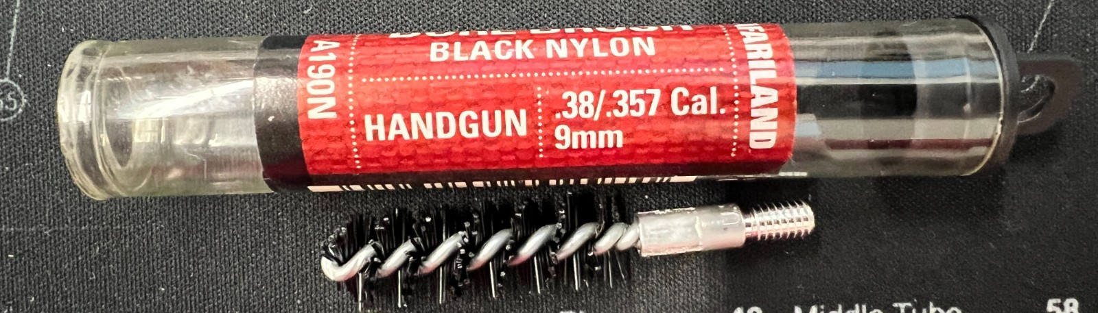 KleenBore .38/.357 CAL. & 9MM RIFLE BLACK NYLON BRUSH Gun Cleaning A-190N