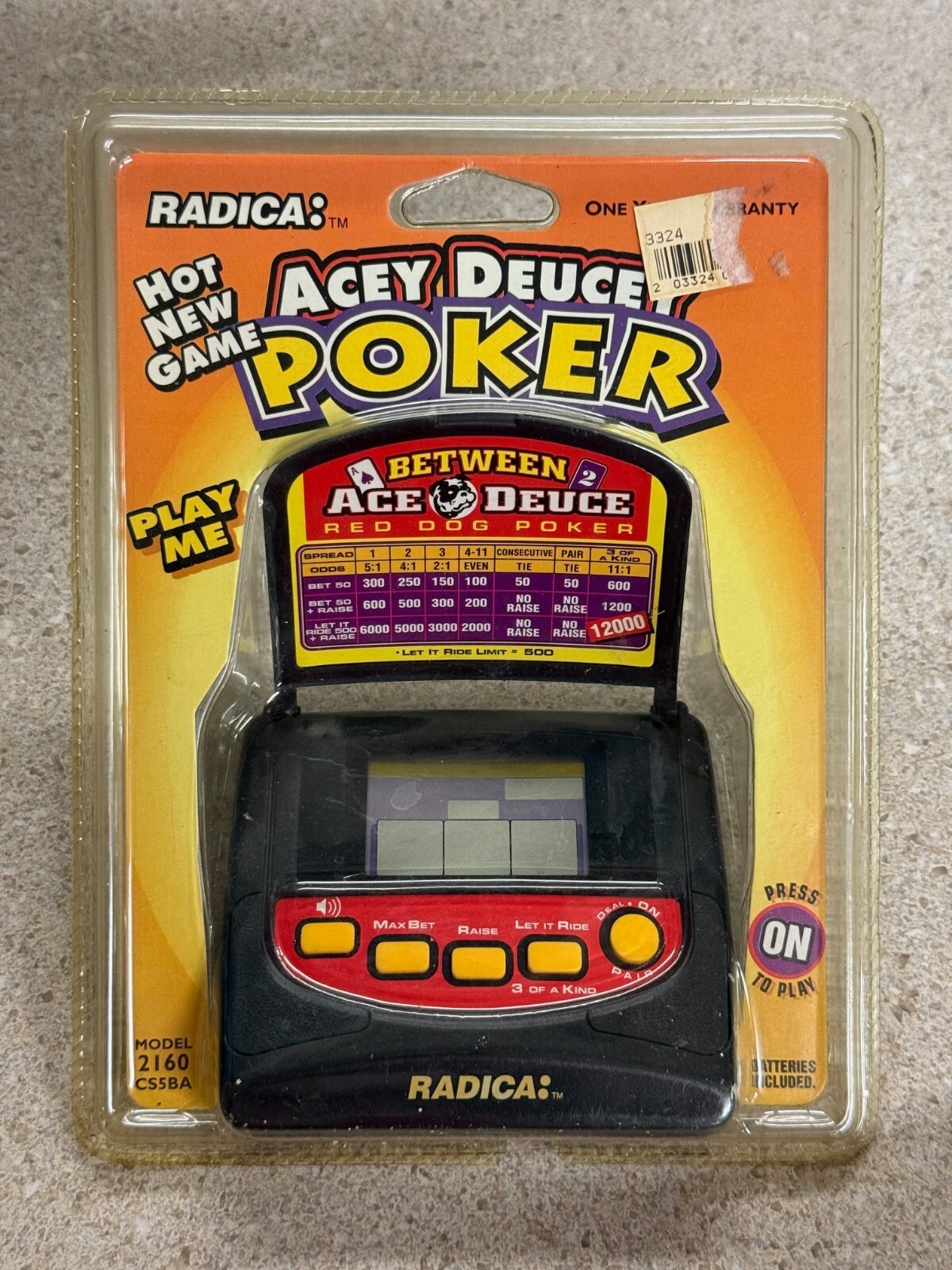 Acey Deucey Poker Radica Handheld Game Ace Deuce New Sealed Model 2160
