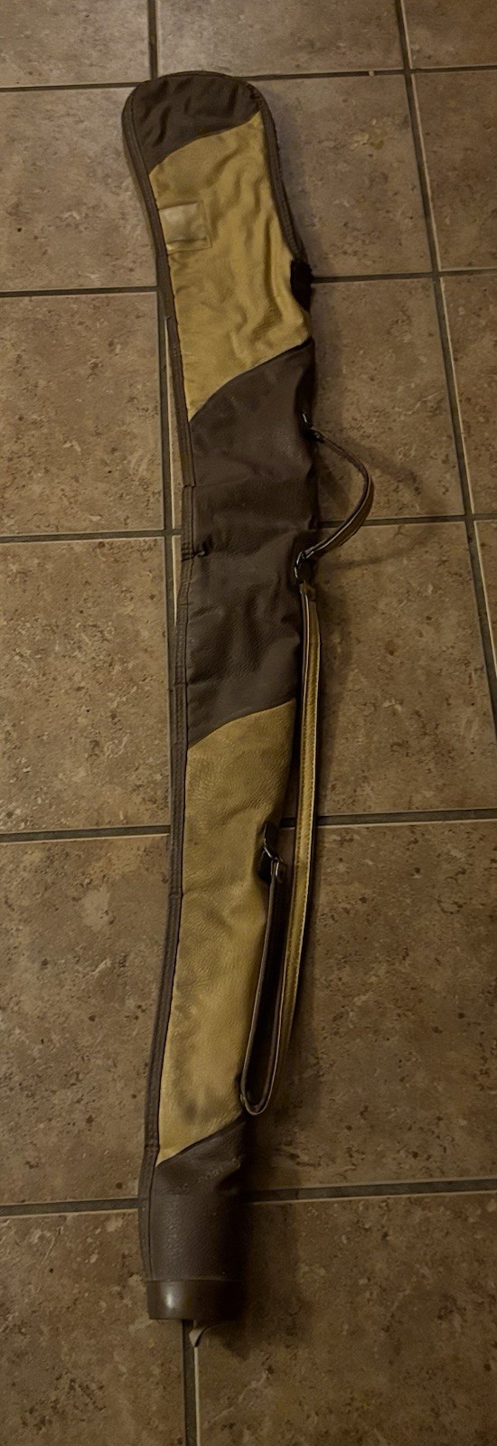 Apache Padded Rifle Gun Soft Cases Brown Beige Faux Leather Vinyl Camping Scene