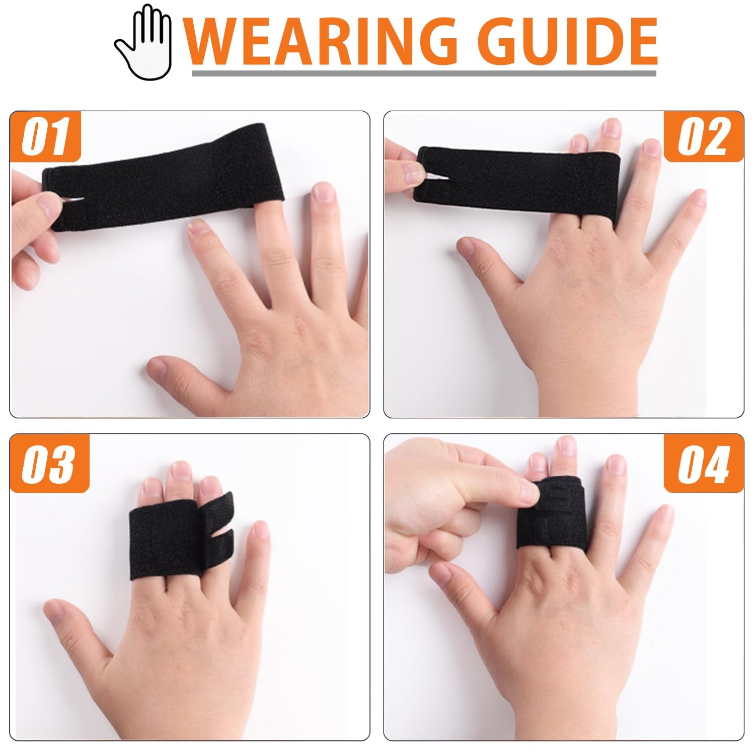 Finger Splints, 2PCS Splint, Compression Support Medium, Double