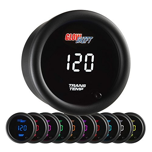 10 Color Digital 300F Transmission Temperature Gauge Kit - Includes 1/8-27