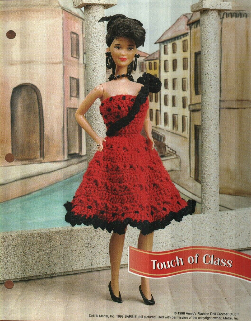 NEW TOUCH OF CLASS DRESS FASHION DOLL ANNIE'S CROCHET PATTERN INSTRUCTIONS