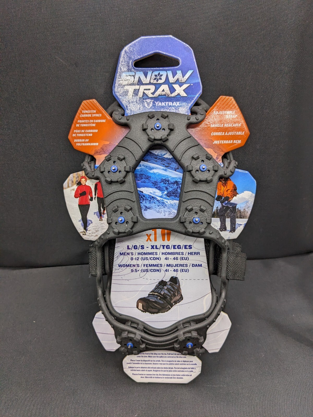 Snow Trax Snowtrax by Yaktrax Traction Gear for Shoes and Boots, L-XL, Men 8-12