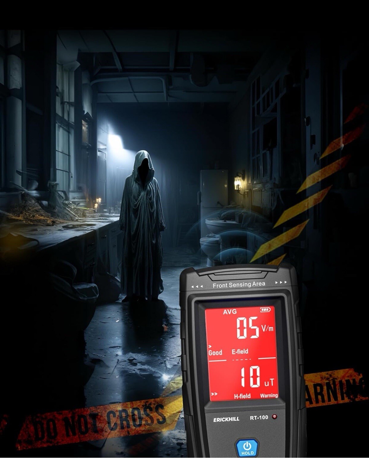 ERICKHILL EMF Meter, Rechargeable Digital Electromagnetic Field Radiation