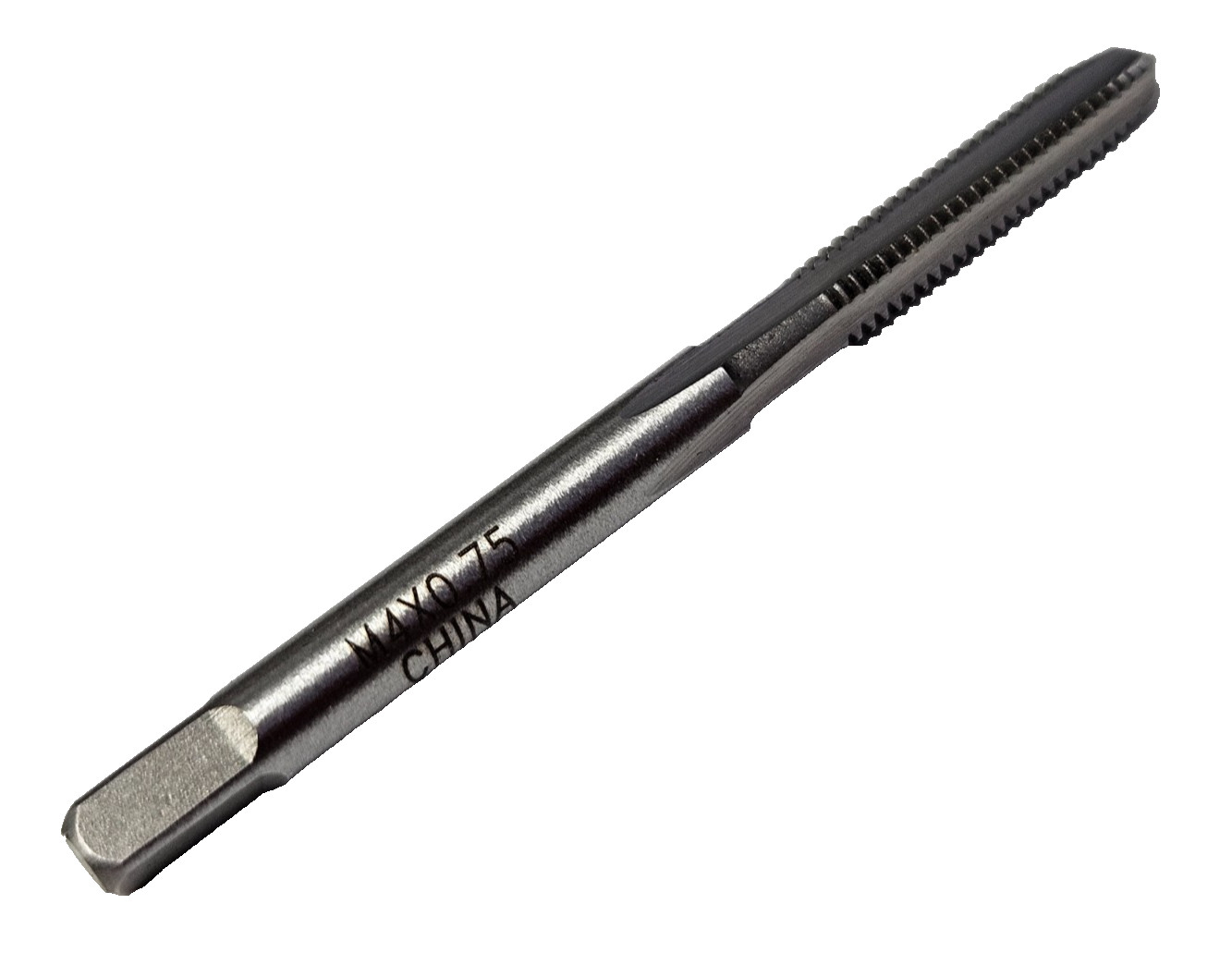 M4 X .75 Plug Hand Tap DWTCS4X.75P Metric 4MM 4FL RH by Drill America