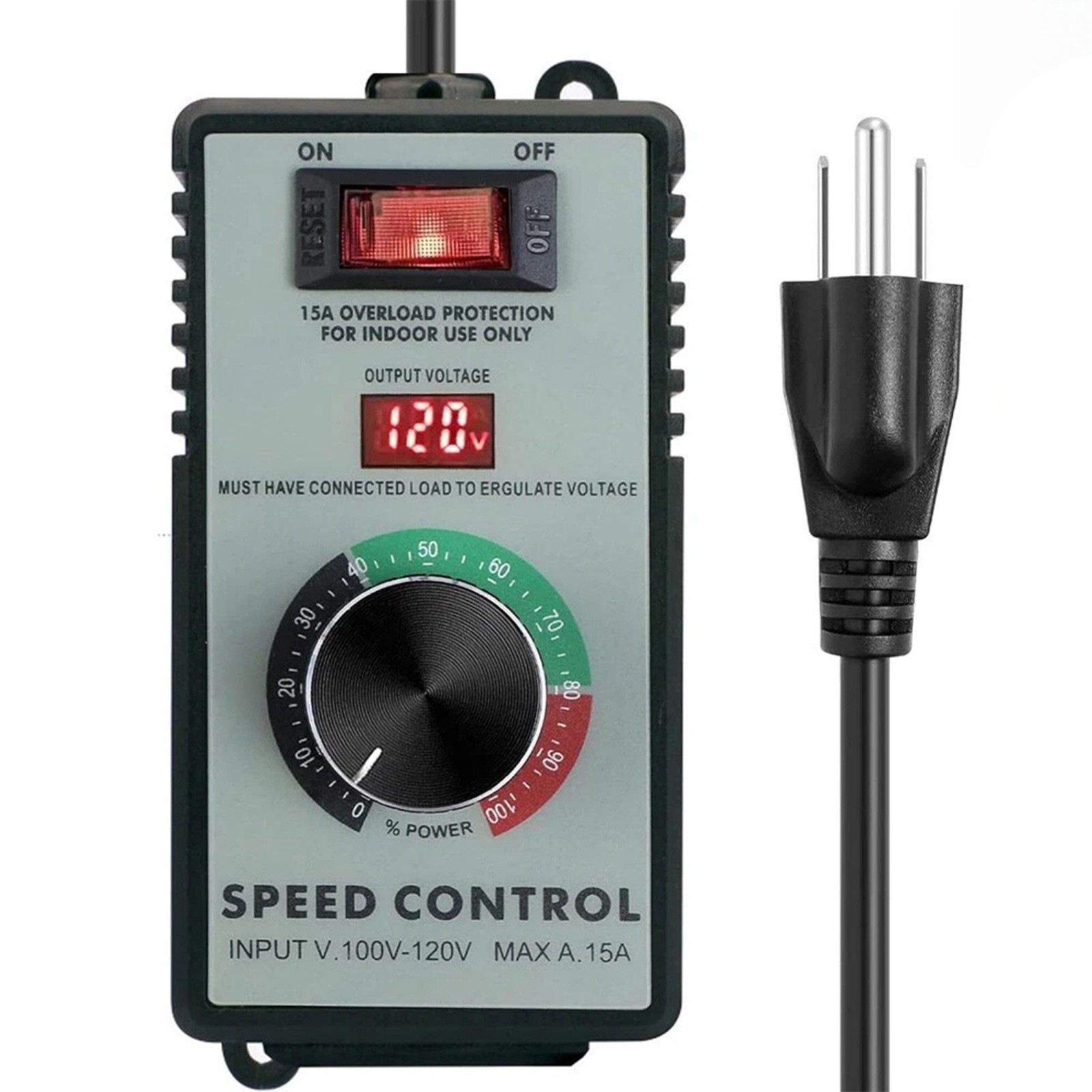 Replacement AC Motor Speed Controller 120V with LED Display for Motor Repair