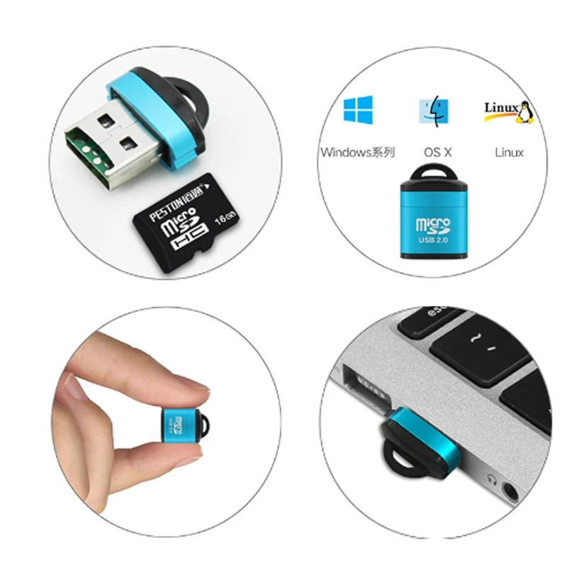 USB 2.0 Card Reader Micro SD TF Stick Card Reader Card Reader Adapter-