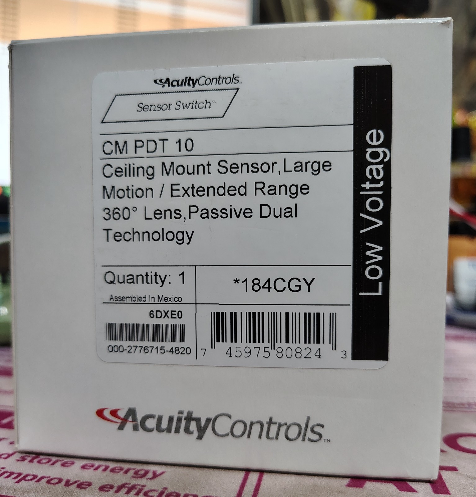 Acuity Sensor Switch CM PDT 10  Model#184CGY