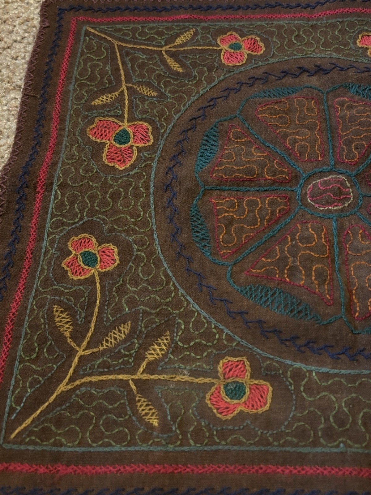 Shipibo Ayahuasca Tapestry (13 3/4” X 15 1/2”)