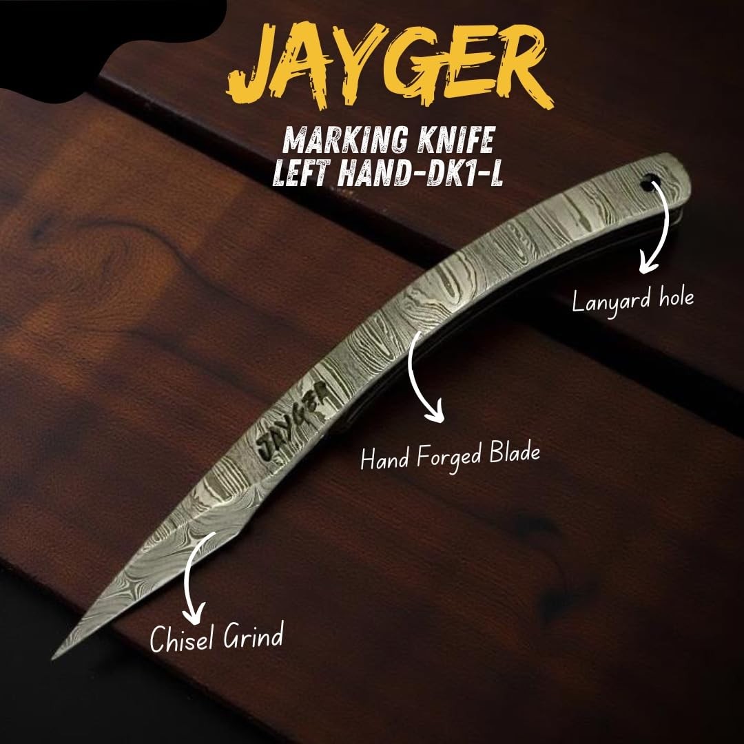 Handmade Kiridashi – Precision Japanese Left Hand Marking Tool – Damascus Ste...