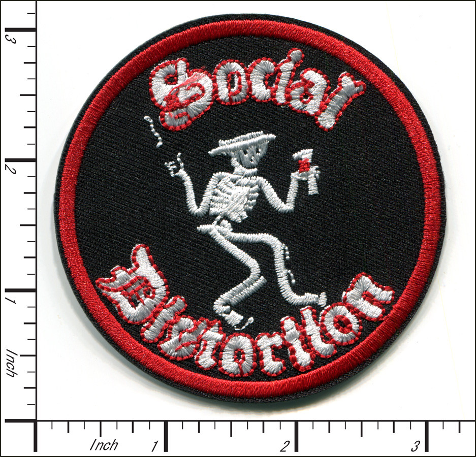 22 Pcs Embroidered Iron on patches Social Distortion Skeleton Music 77mm AP056sE