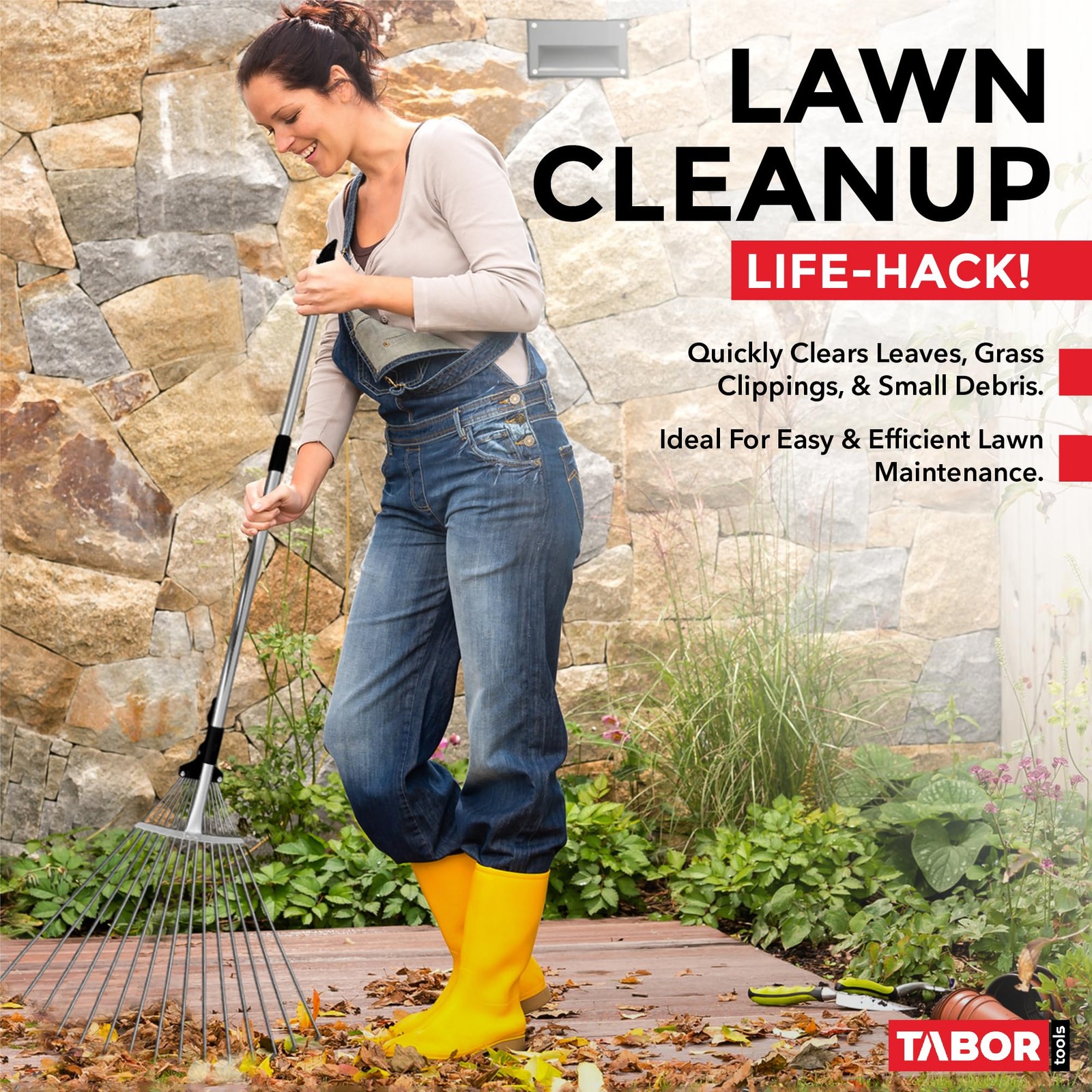 TABOR TOOLS Adjustable Full length: 63", collapsed size: 32", Red, Black