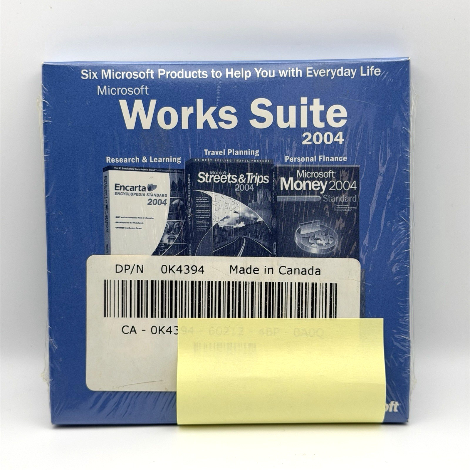 Microsoft Works Suite 2004 Software Disc w/ License Key New Sealed