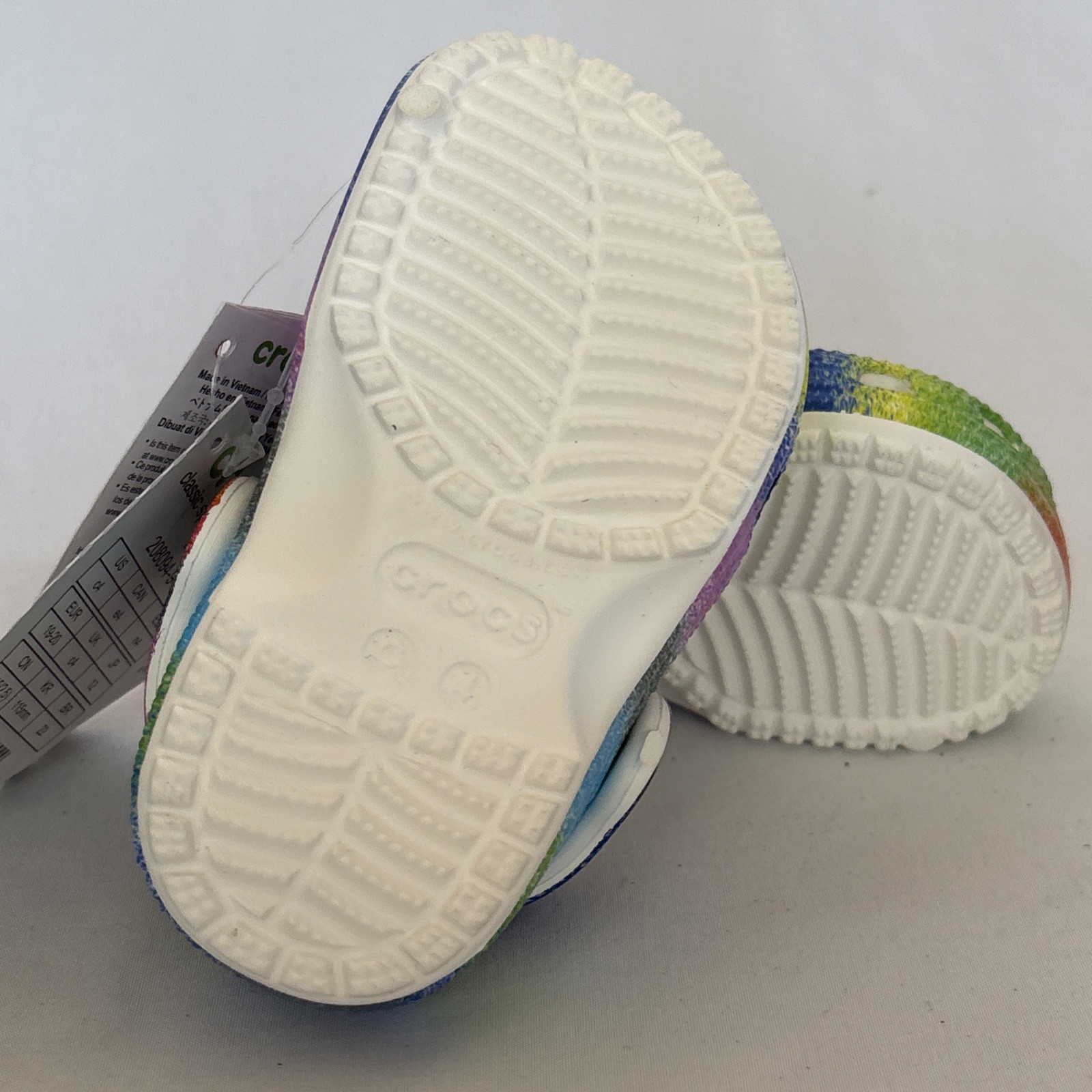 Crocs Kids Classic Tie Dye Clogs Girls Boys Children Toddler 206994 Size C4 NEW