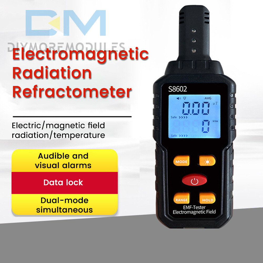 3 in1 Radiation Detector Dosimeter Geiger Counter Digital Electromagnetic Tester