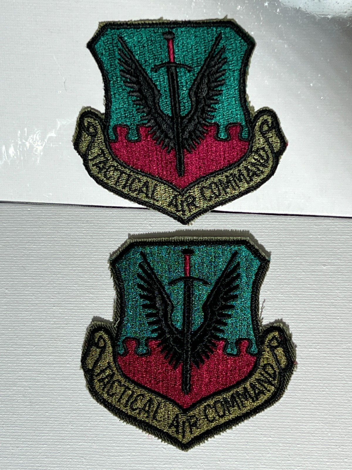 US AIR FORCE ISSUE TACTICAL AIR COMMAND PATCHES 2 EACH