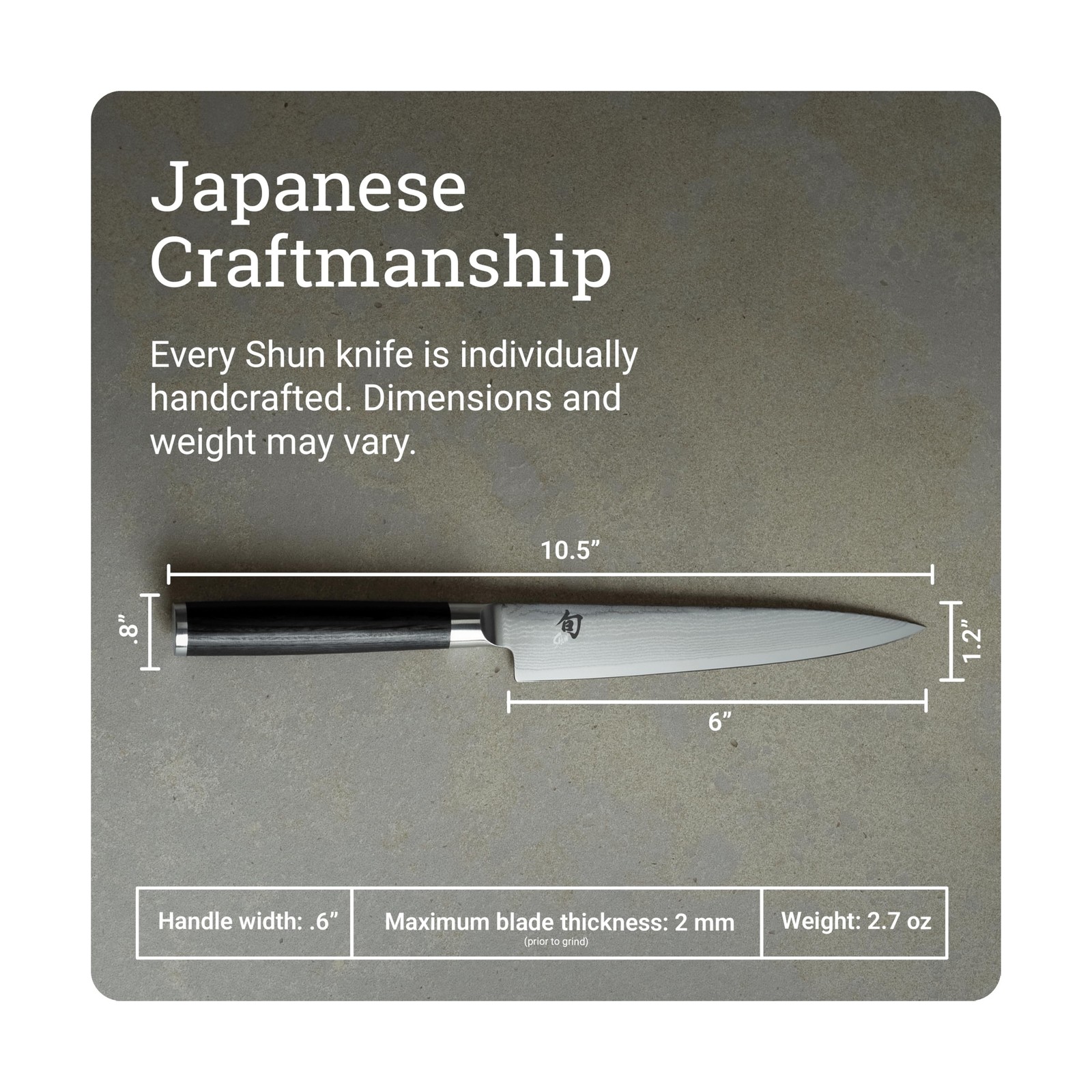 Shun Classic 6" Utility Knife Black 6"