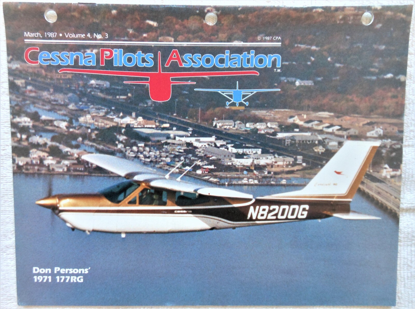 '87 Cessna Pilots Association Magazine 172 H2AD Engine Fuel Cap Seal Hawk XP Cyl