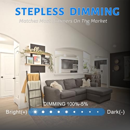 6" LED Flush Mount Ceiling Light, Dimmable Surface Mount Disc 4000K Cool White