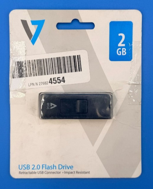 V7 2GB USB2 Flash Drive black VF22GAR-3N ✨🔥✨BRAND NEW!! FACTORY SEALED!!✨🔥✨