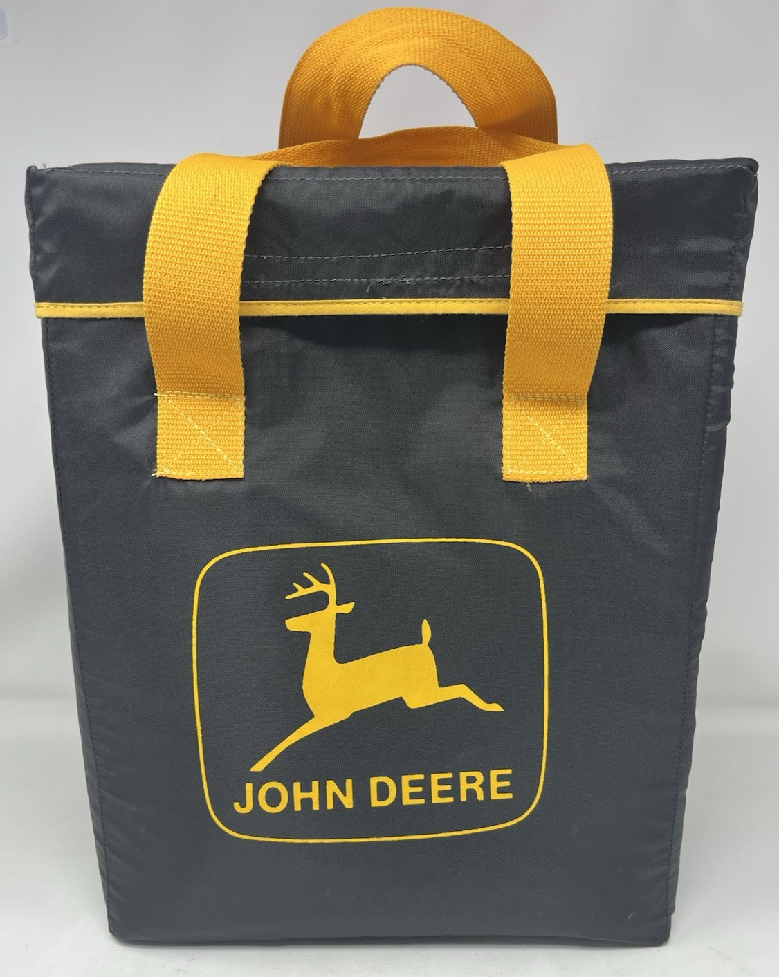 Vintage John Deere Black Super Cooler Insulated Collapsible Cooler 15x12x6