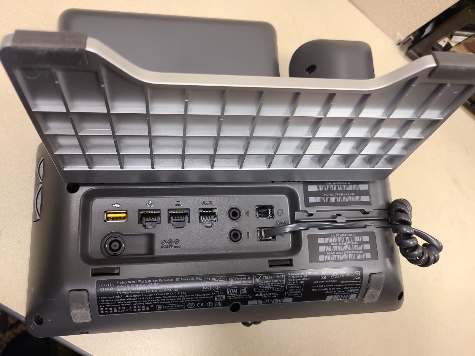 Cisco VOIP Phone CP-8861 with 5 inch color screen