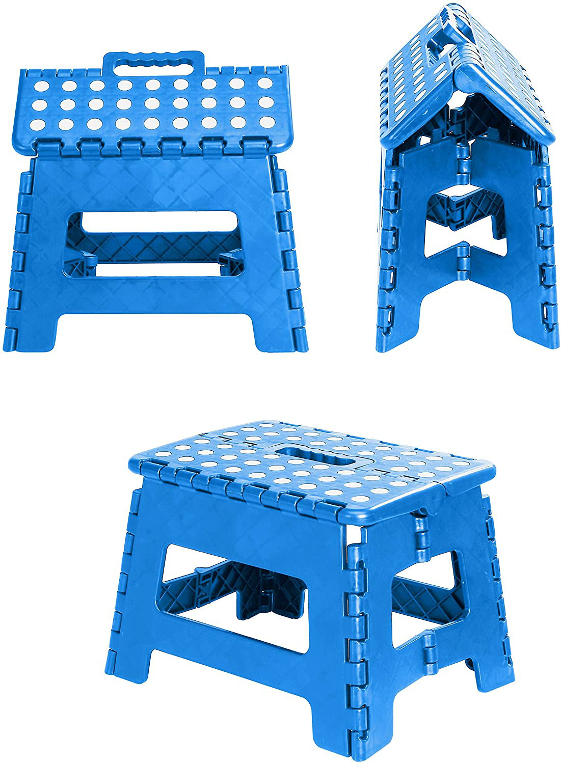 Folding Step Stool 8 Inch - The Anti-Skid Step Stool is Sturdy to Support Ad...