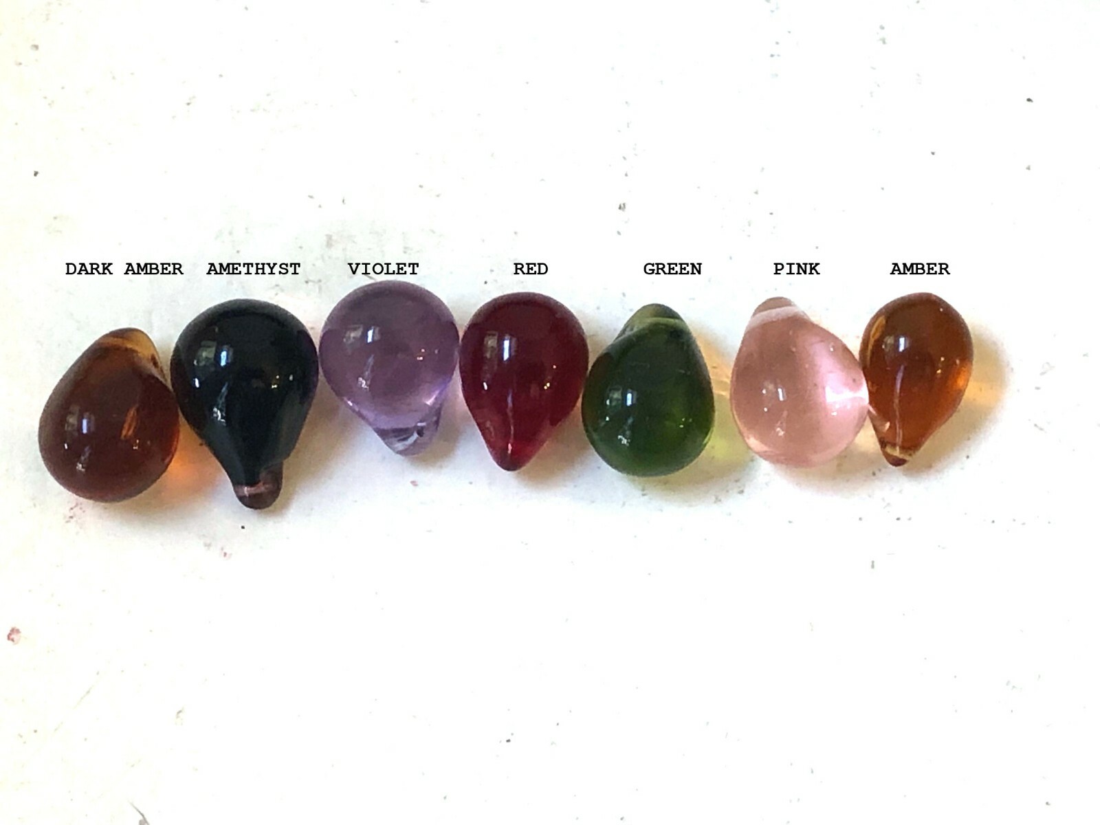 LOT OF 5~NEW GLASS GRAPE TEAR DROP SUNCATCHER 20mm Chandelier Prism 7 colors