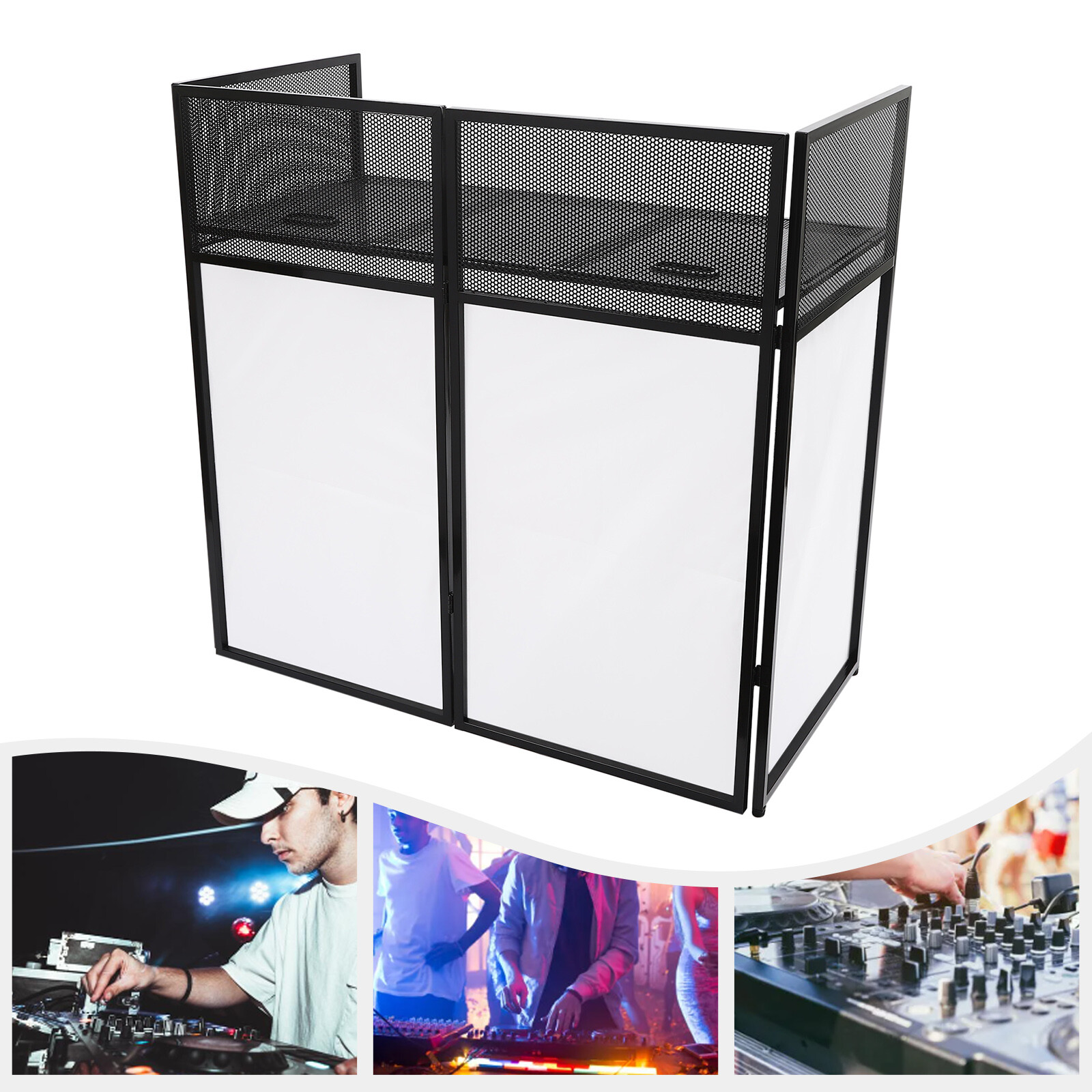 Portable DJ Facade Booth Table DJ Event Booth Facade DJ Display Stand 48*48*24in
