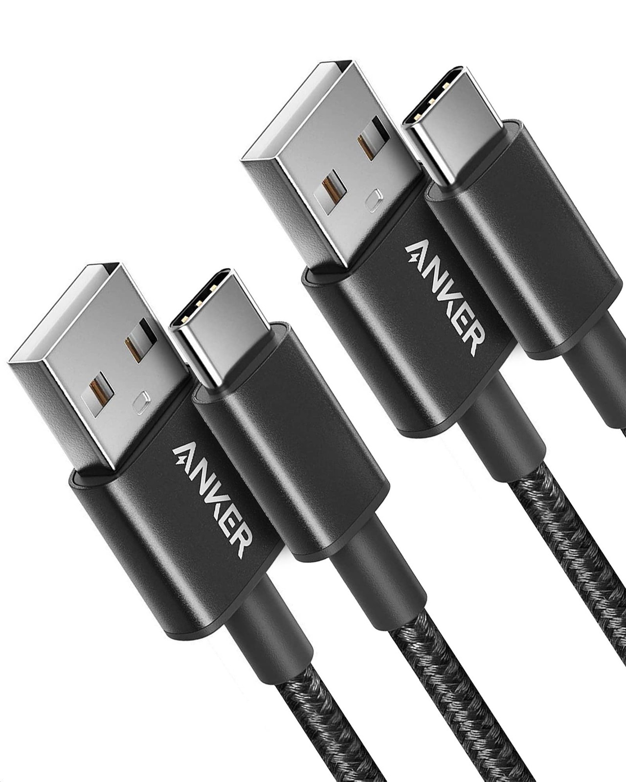 Anker Cable [2 Pack 3ft], USB A to C for iPhone 17 3ft, Black