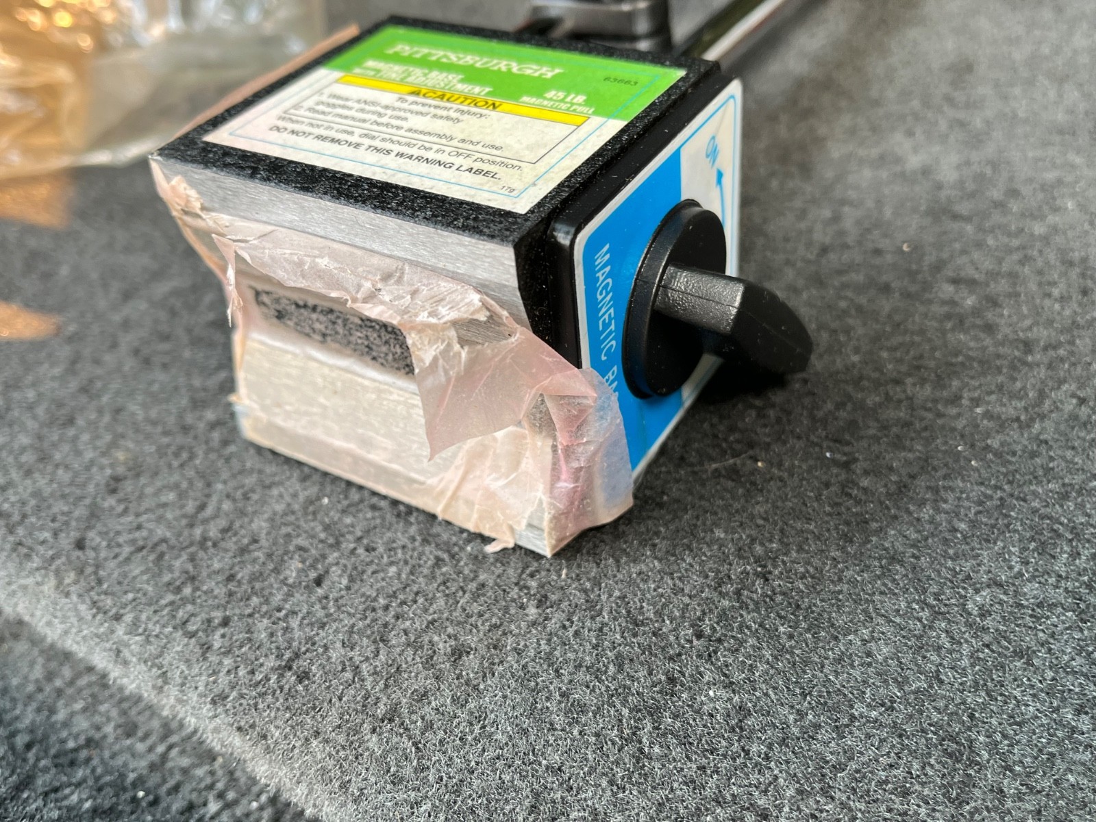 PITTSBURGH MULTI-POSITION MAGNETIC BASE WITH FINE ADJUSTMENT