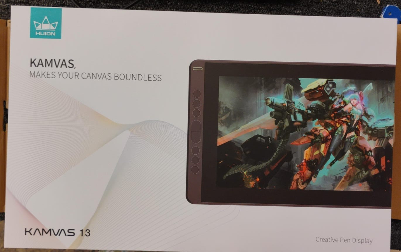 Huion Kamvas 13 Graphics Drawing Pen Tablet - Black (GS1331) - New , J2