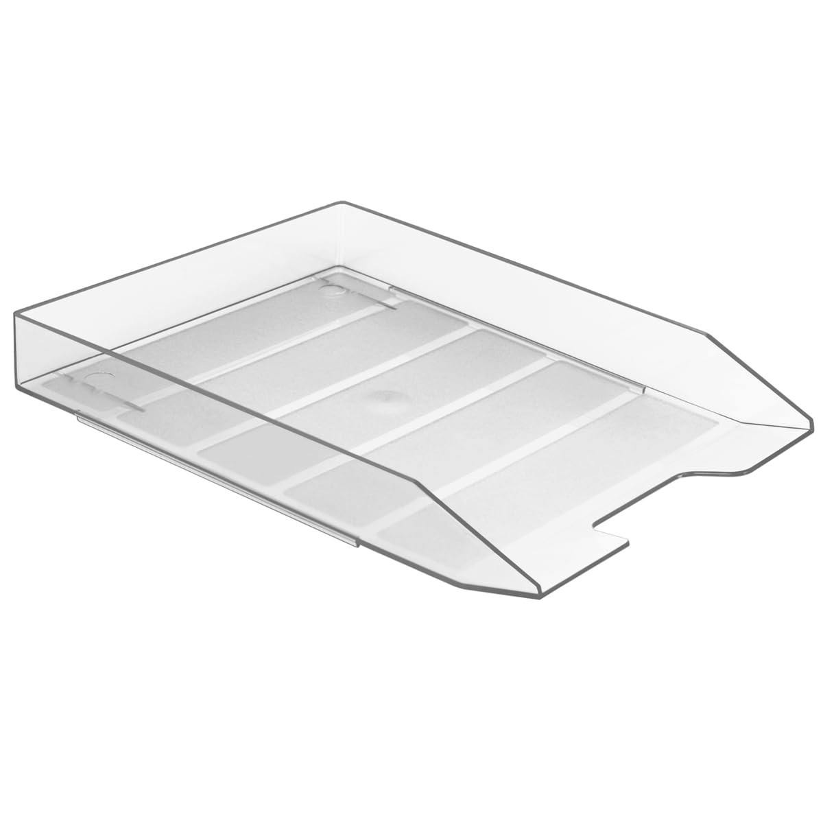 Stackable Letter Tray Front Load Letter Size Document Desk Clear Crystal 1