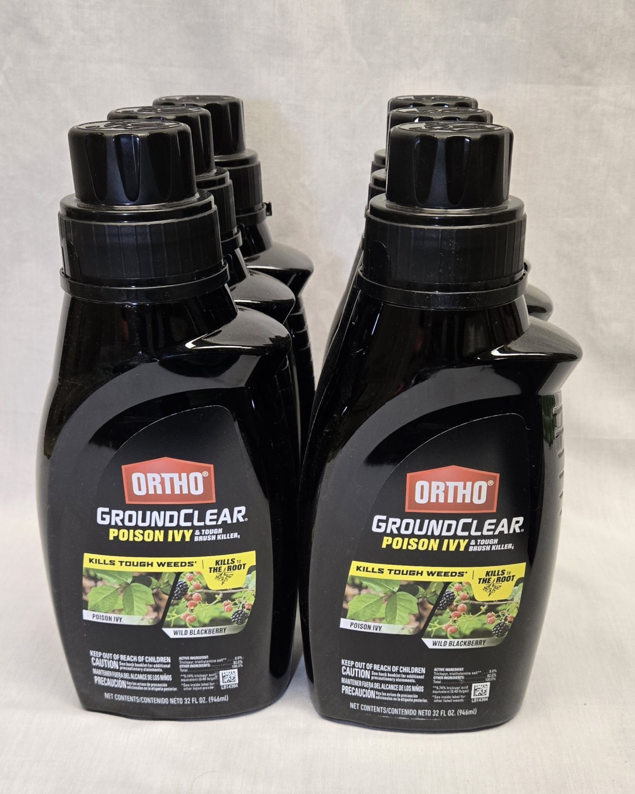 6 PACK Ortho Ground Clear Poison Ivy and Tough Brush Killer Concentrate 32 oz ea