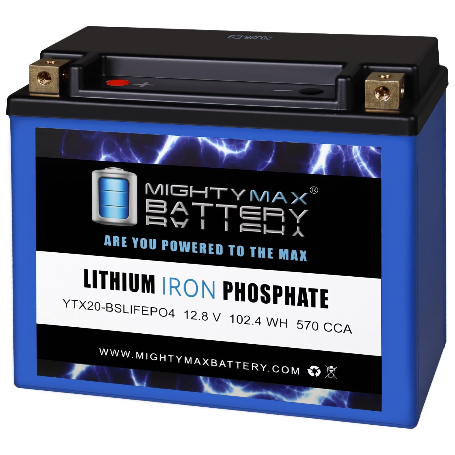 Mighty Max Battery Mighty Max Battery YTX20-BS LIFEPO4-12 Volt 18 AH, 570 CCA, L