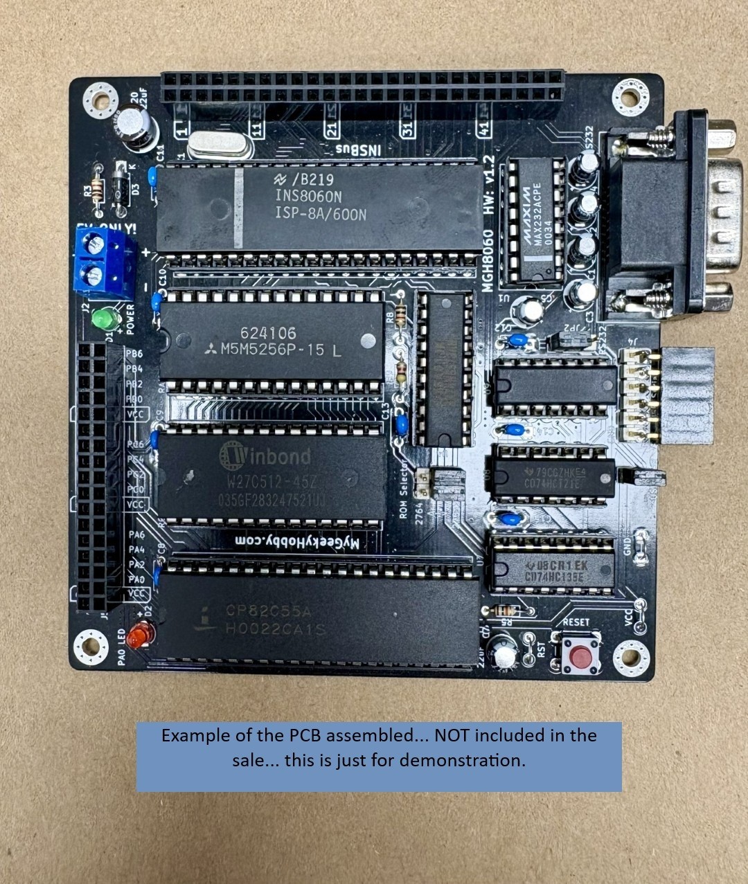 MGH8060 - PCB for DIY INS8060 (SC/MP) CPU Single Board Computer