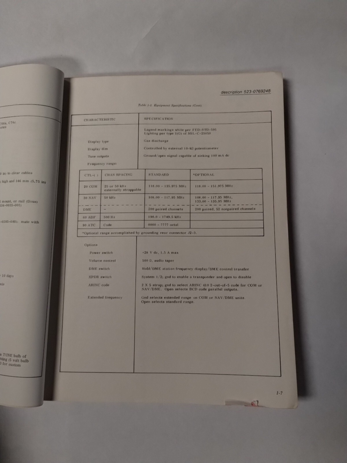 Collins CTL- ( ) Controls Instruction Book 523-0769247-00111A-Original