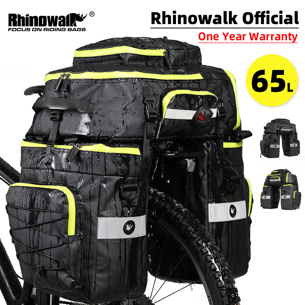 Rhinowalk Bike Pannier Bag Waterproof 65L Travel Luggage Cycling Rear Rack Tail