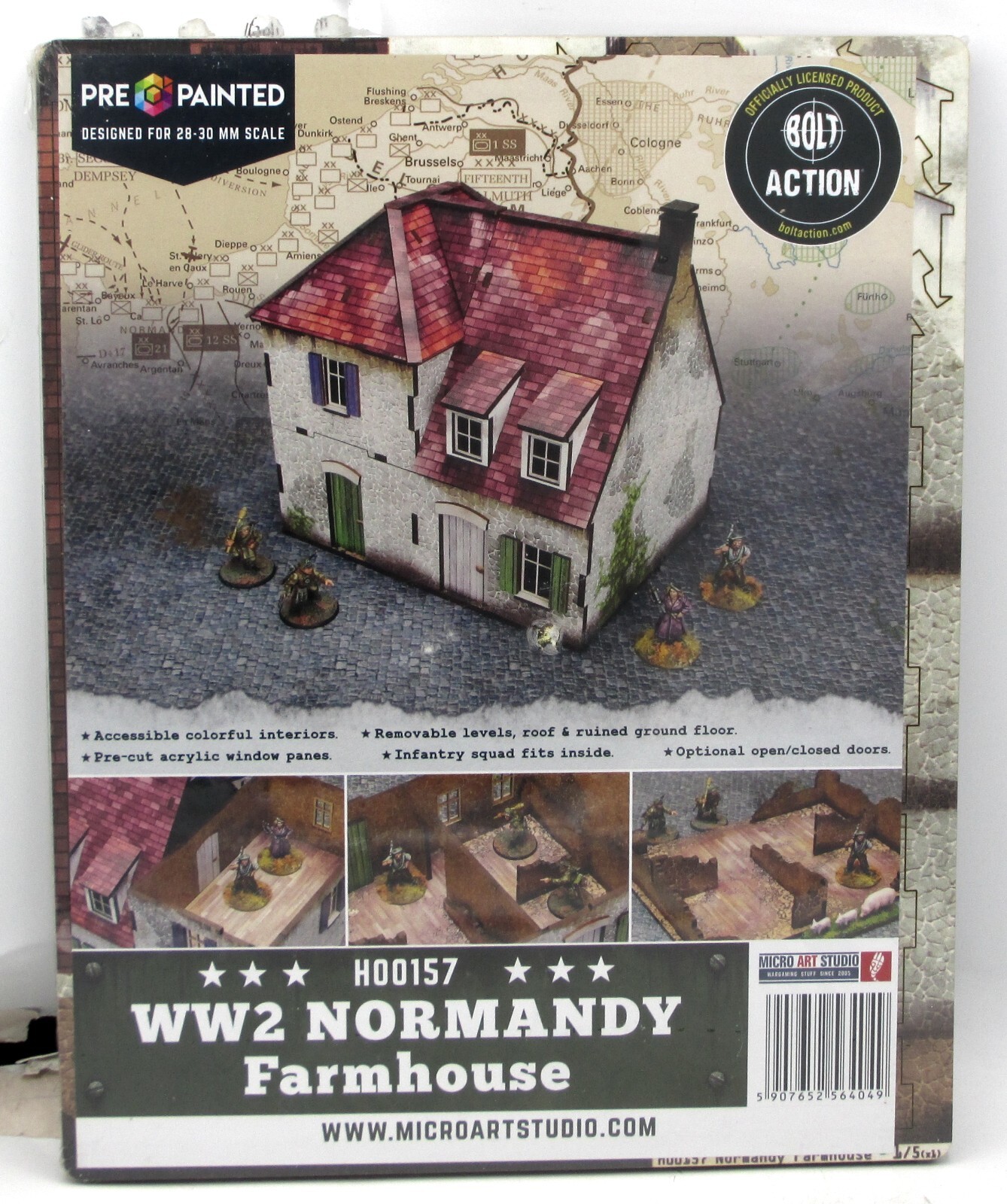 Micro Art Studio H00157 WW2 Normandy Farmhouse (Bolt Action) Terrain Kit Ruins