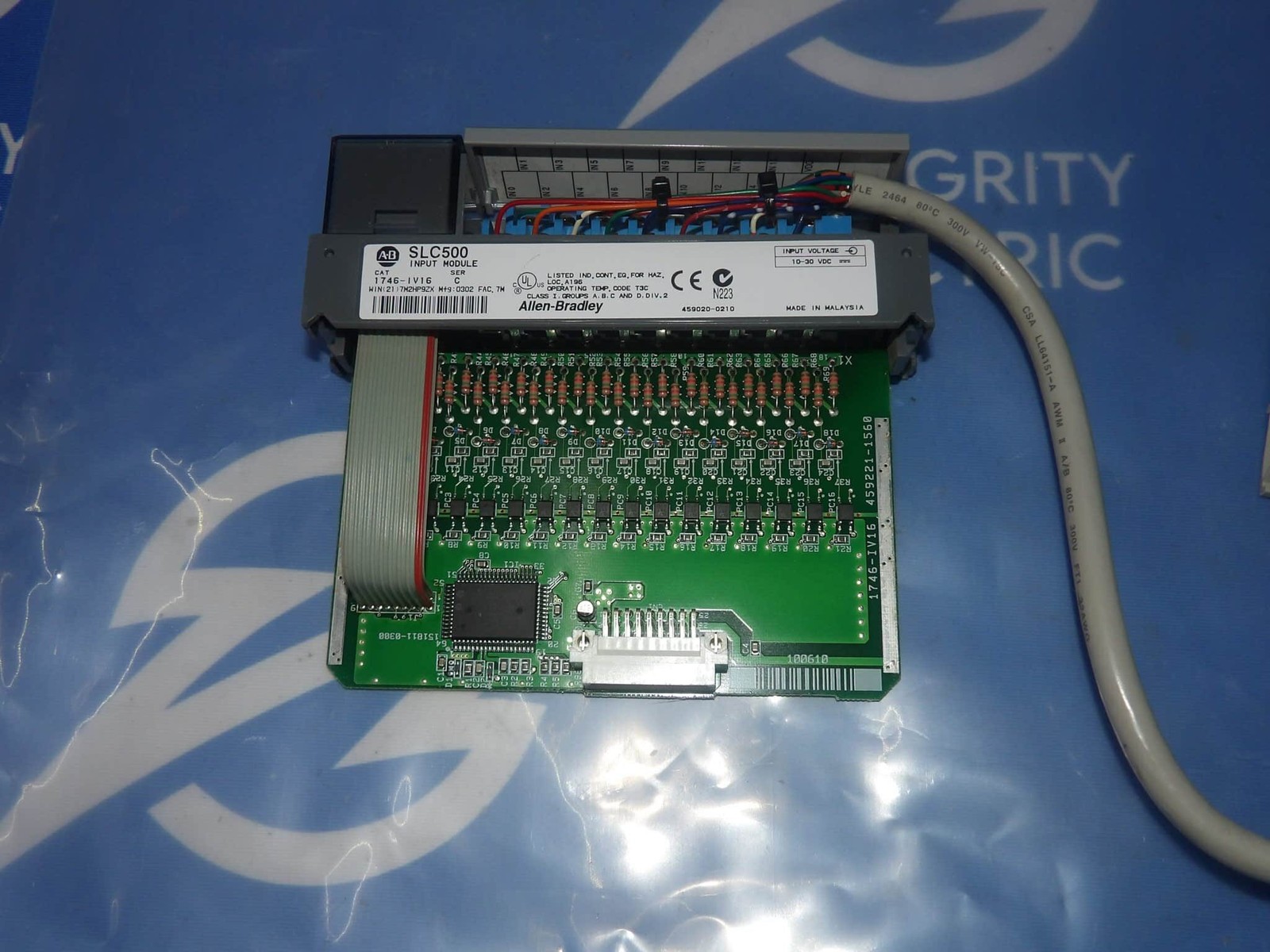 Allen Bradley SLC500 1746-IV16 Series C Input Module w/ 1492-IFM20FN And Cabl...
